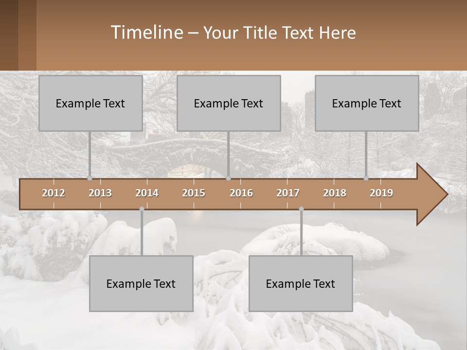 A Bridge Over A River With Snow On It PowerPoint Template
