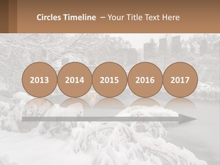 A Bridge Over A River With Snow On It PowerPoint Template