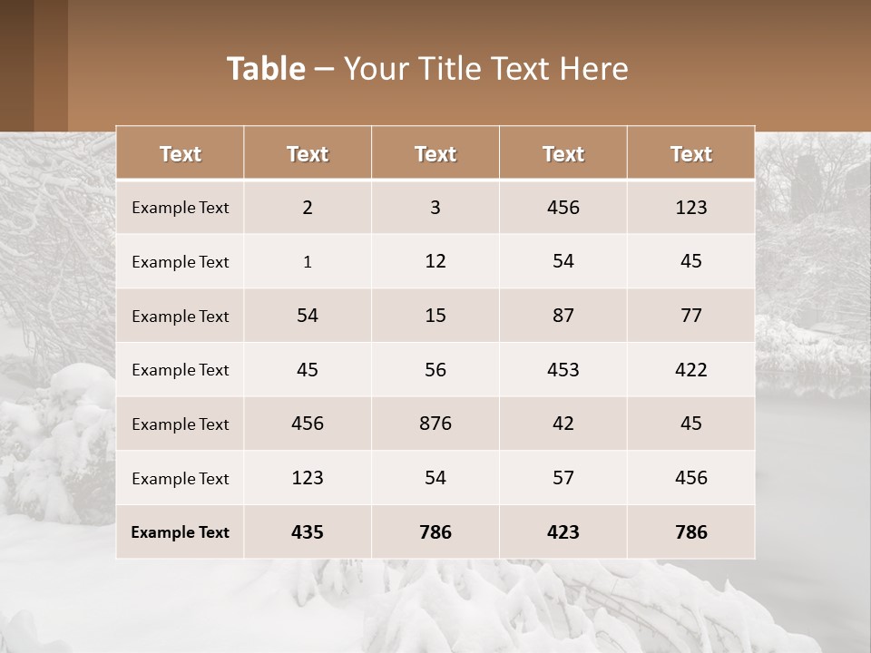 A Bridge Over A River With Snow On It PowerPoint Template