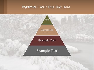 A Bridge Over A River With Snow On It PowerPoint Template