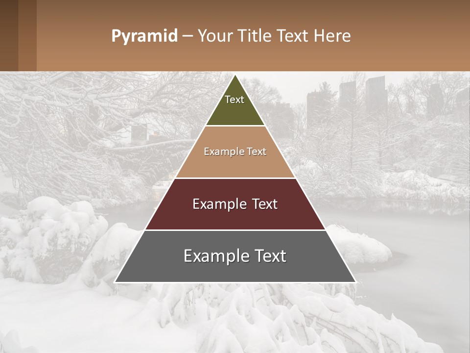 A Bridge Over A River With Snow On It PowerPoint Template