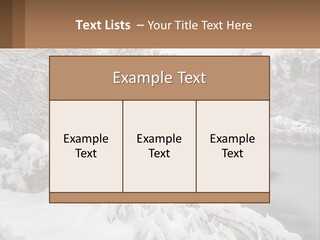 A Bridge Over A River With Snow On It PowerPoint Template