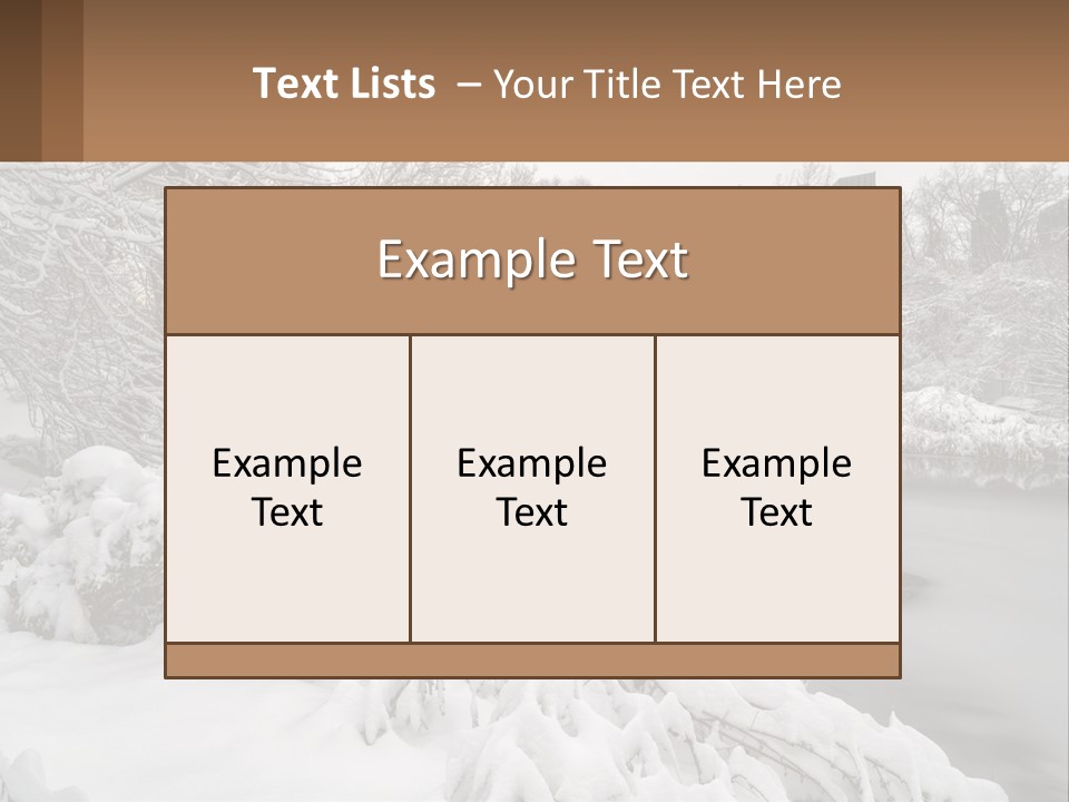 A Bridge Over A River With Snow On It PowerPoint Template