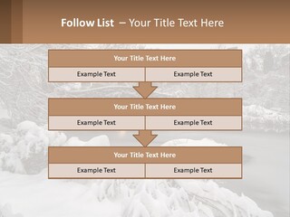 A Bridge Over A River With Snow On It PowerPoint Template