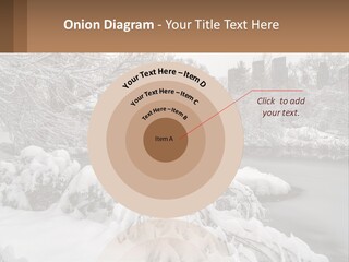 A Bridge Over A River With Snow On It PowerPoint Template