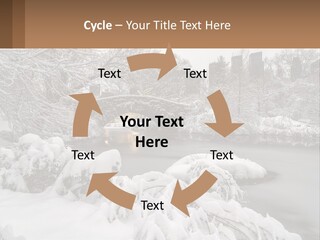 A Bridge Over A River With Snow On It PowerPoint Template