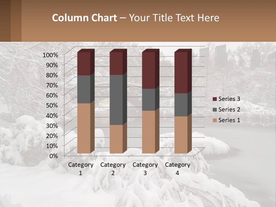 A Bridge Over A River With Snow On It PowerPoint Template