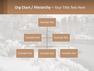 A Bridge Over A River With Snow On It PowerPoint Template