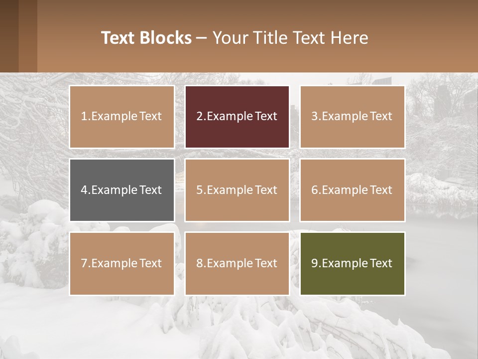 A Bridge Over A River With Snow On It PowerPoint Template