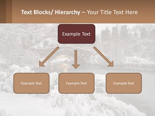 A Bridge Over A River With Snow On It PowerPoint Template