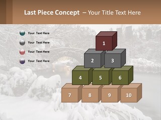 A Bridge Over A River With Snow On It PowerPoint Template