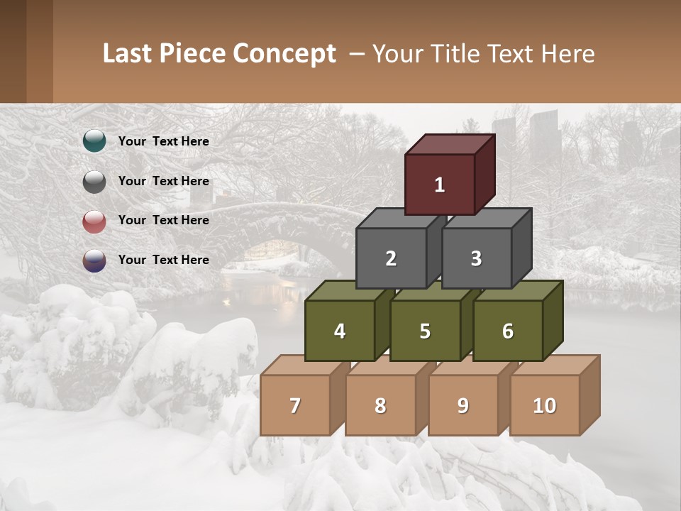 A Bridge Over A River With Snow On It PowerPoint Template