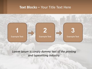 A Bridge Over A River With Snow On It PowerPoint Template
