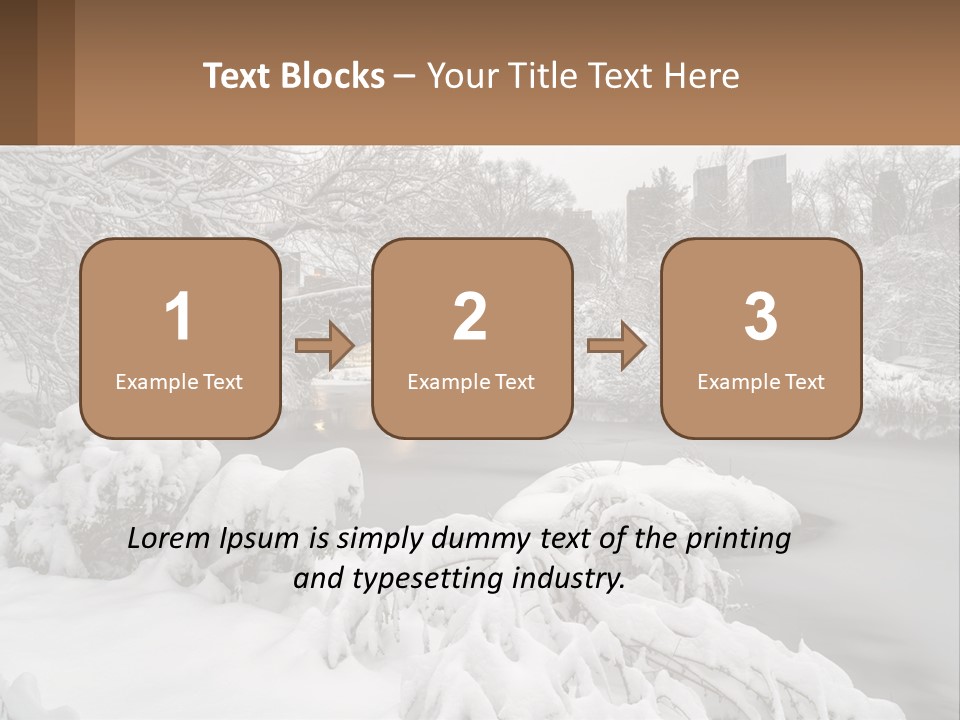 A Bridge Over A River With Snow On It PowerPoint Template