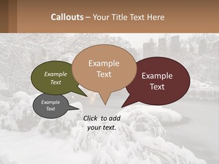 A Bridge Over A River With Snow On It PowerPoint Template