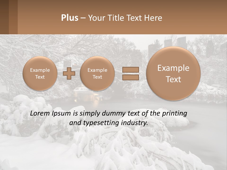 A Bridge Over A River With Snow On It PowerPoint Template