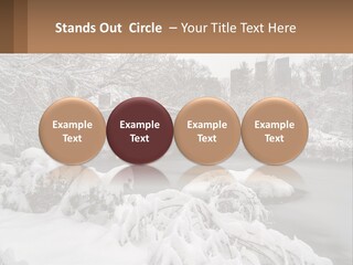 A Bridge Over A River With Snow On It PowerPoint Template