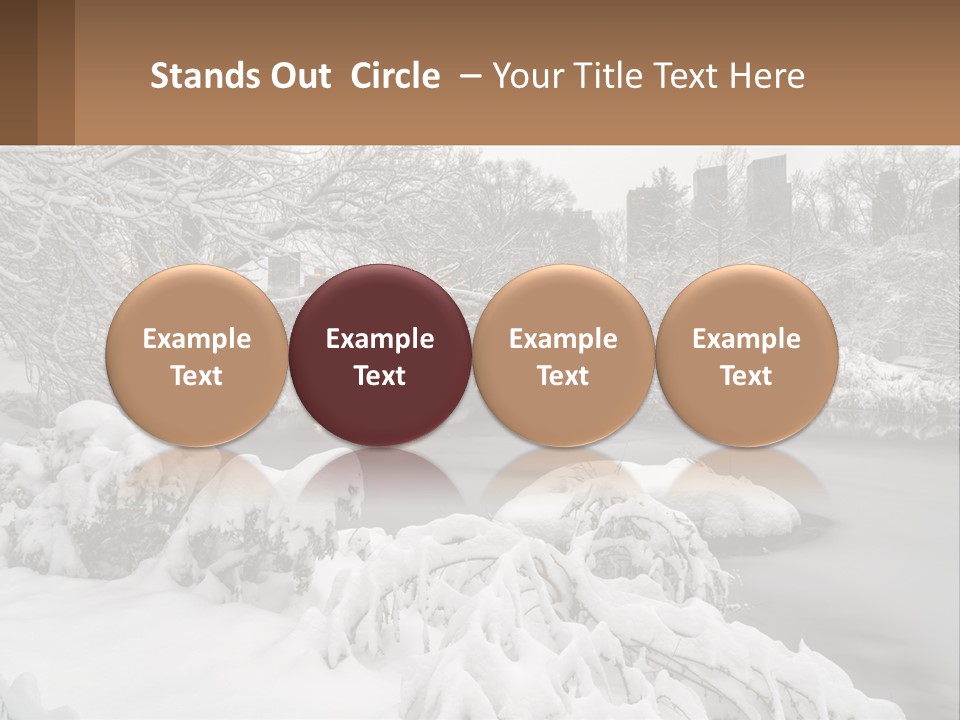 A Bridge Over A River With Snow On It PowerPoint Template