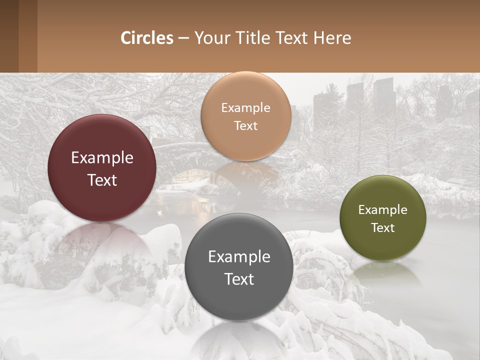 A Bridge Over A River With Snow On It PowerPoint Template