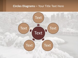 A Bridge Over A River With Snow On It PowerPoint Template