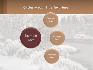 A Bridge Over A River With Snow On It PowerPoint Template