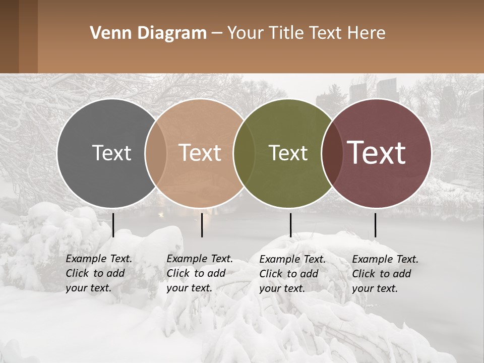 A Bridge Over A River With Snow On It PowerPoint Template