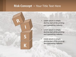 A Bridge Over A River With Snow On It PowerPoint Template