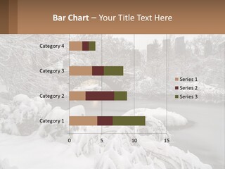 A Bridge Over A River With Snow On It PowerPoint Template