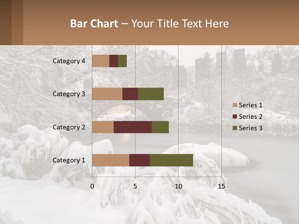 A Bridge Over A River With Snow On It PowerPoint Template
