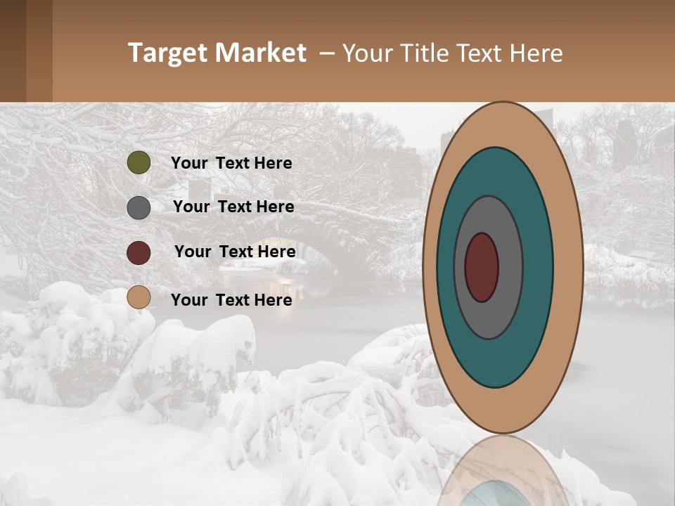 A Bridge Over A River With Snow On It PowerPoint Template