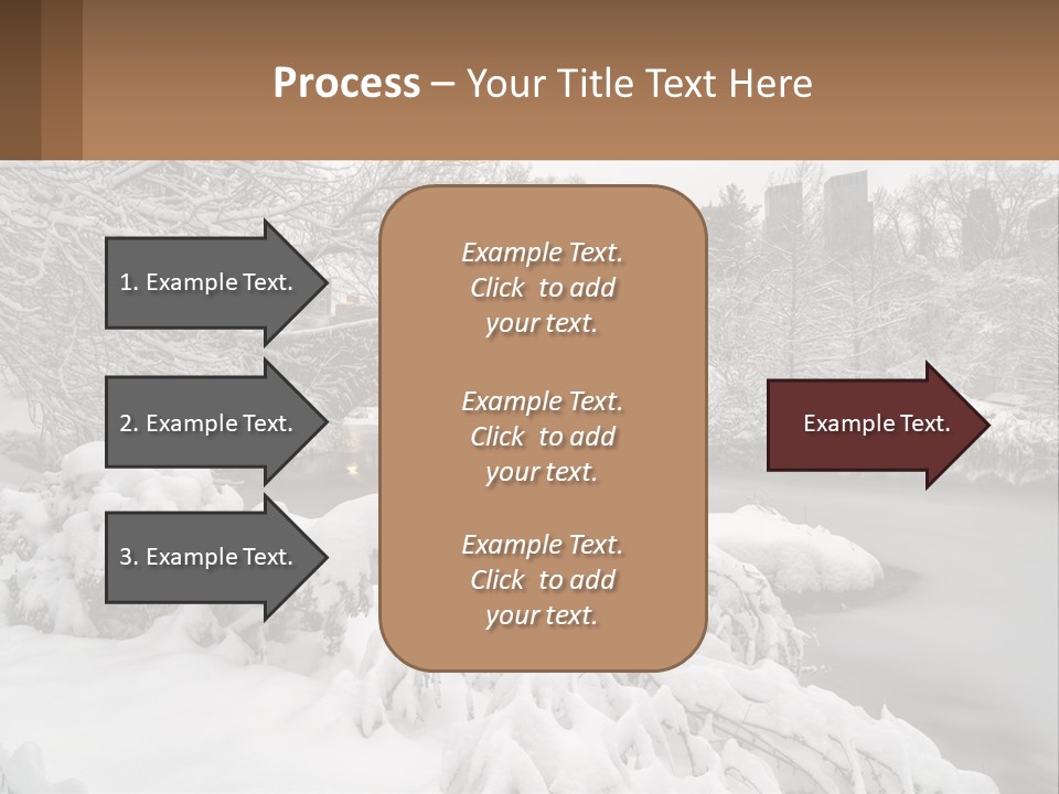 A Bridge Over A River With Snow On It PowerPoint Template
