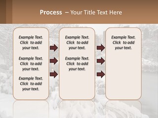 A Bridge Over A River With Snow On It PowerPoint Template