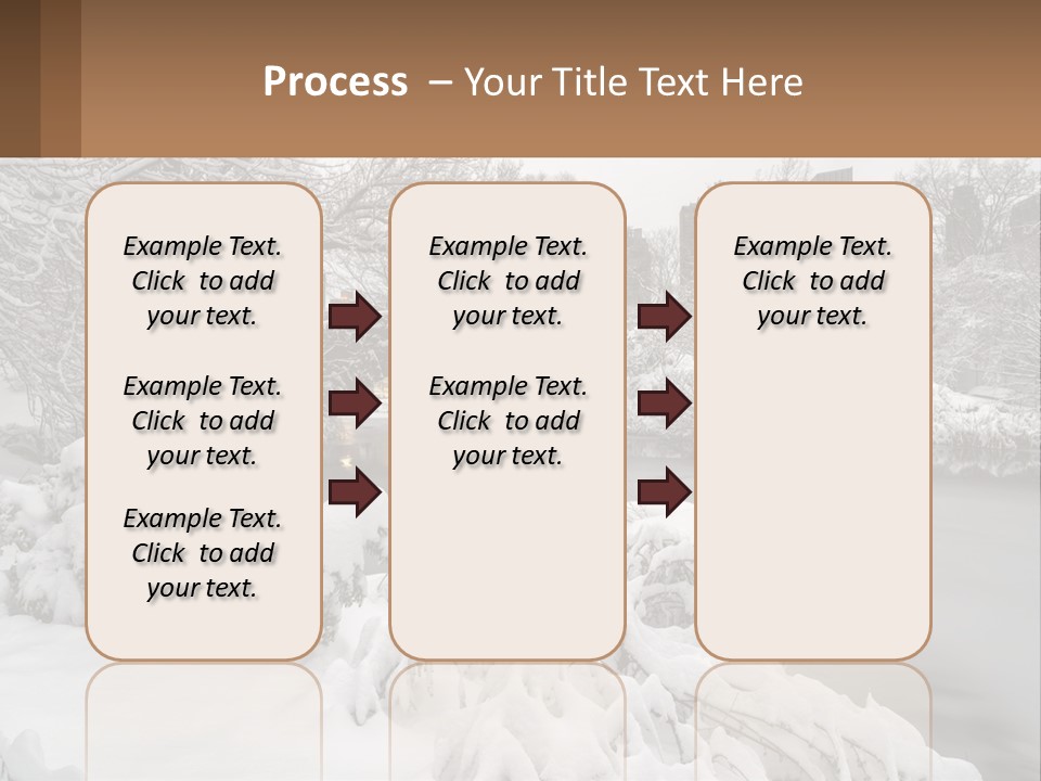 A Bridge Over A River With Snow On It PowerPoint Template