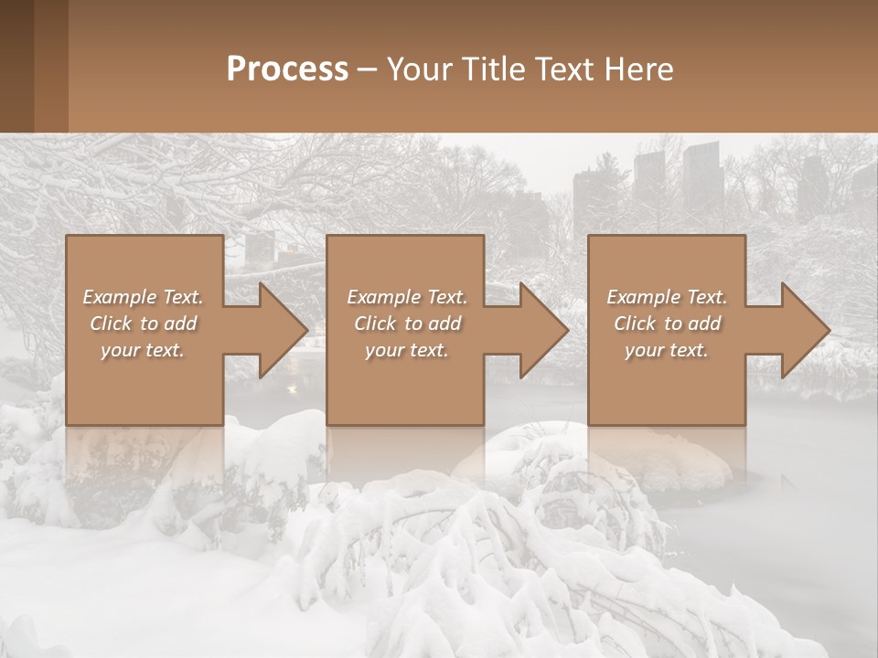 A Bridge Over A River With Snow On It PowerPoint Template