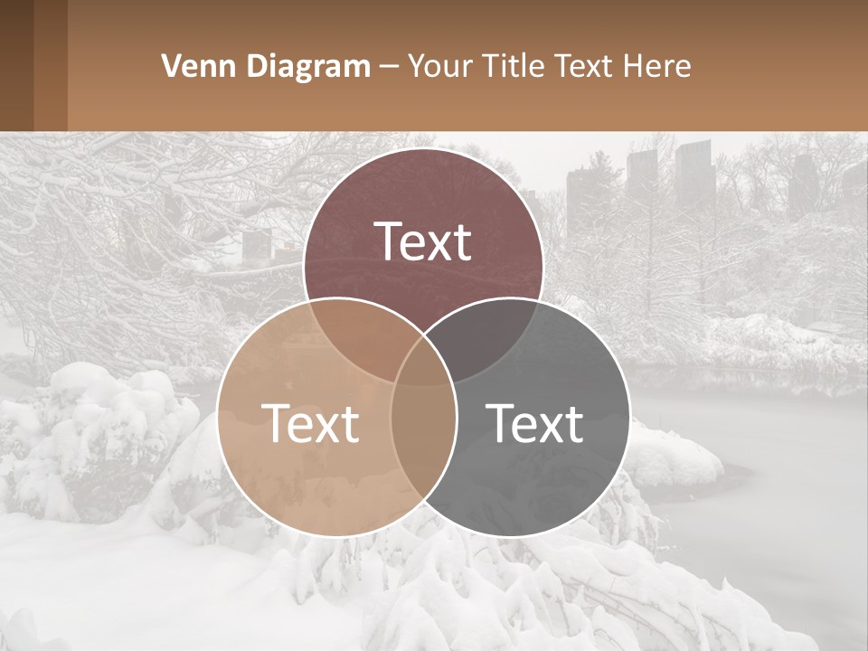 A Bridge Over A River With Snow On It PowerPoint Template