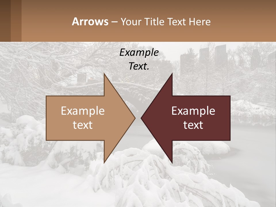 A Bridge Over A River With Snow On It PowerPoint Template