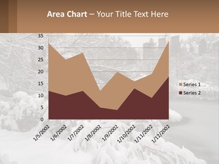 A Bridge Over A River With Snow On It PowerPoint Template