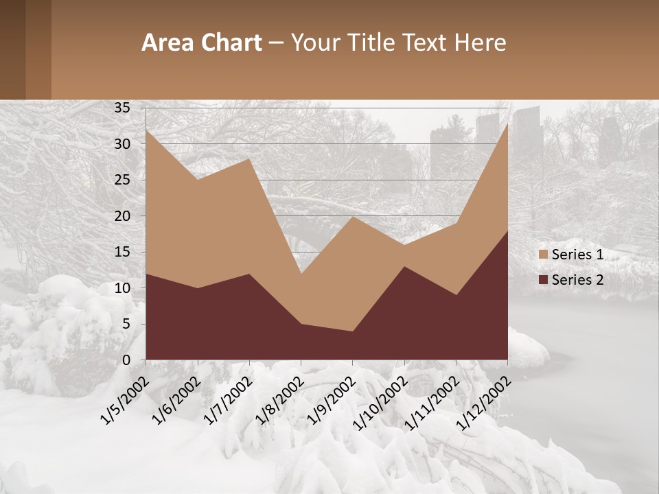 A Bridge Over A River With Snow On It PowerPoint Template