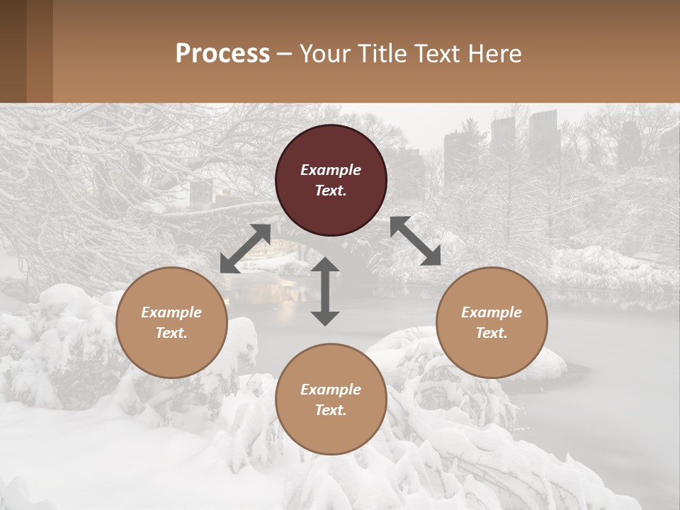 A Bridge Over A River With Snow On It PowerPoint Template