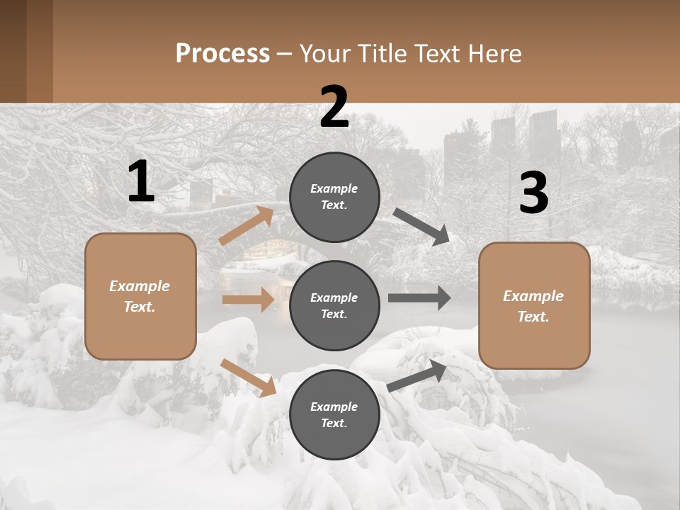 A Bridge Over A River With Snow On It PowerPoint Template