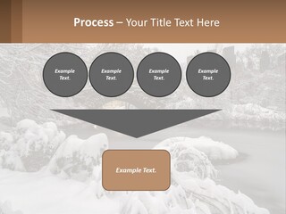 A Bridge Over A River With Snow On It PowerPoint Template