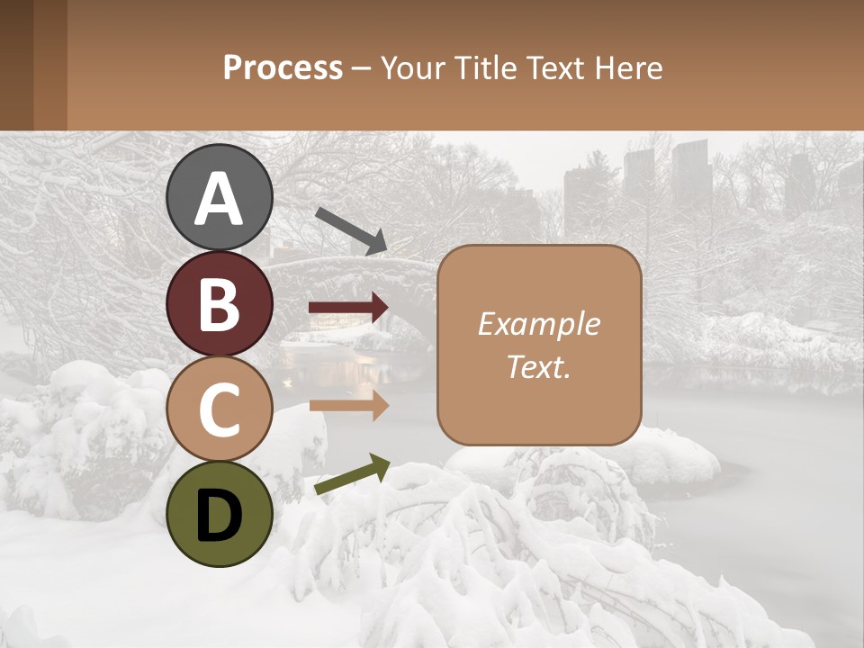 A Bridge Over A River With Snow On It PowerPoint Template