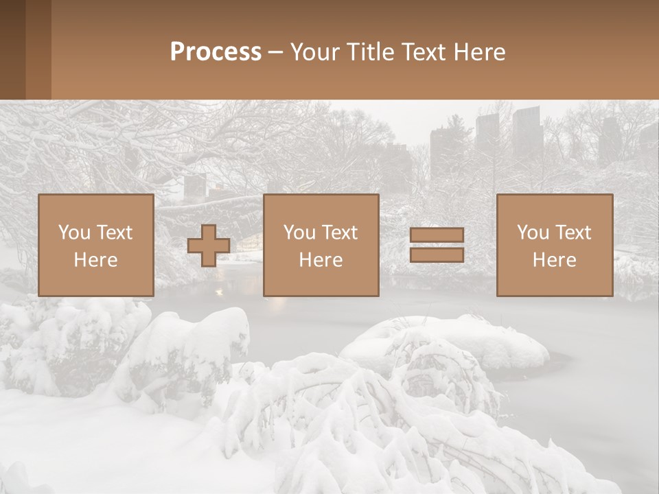 A Bridge Over A River With Snow On It PowerPoint Template