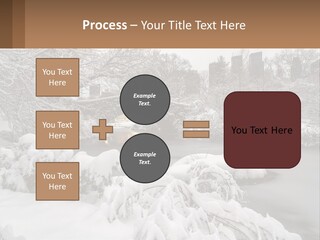 A Bridge Over A River With Snow On It PowerPoint Template