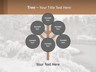A Bridge Over A River With Snow On It PowerPoint Template