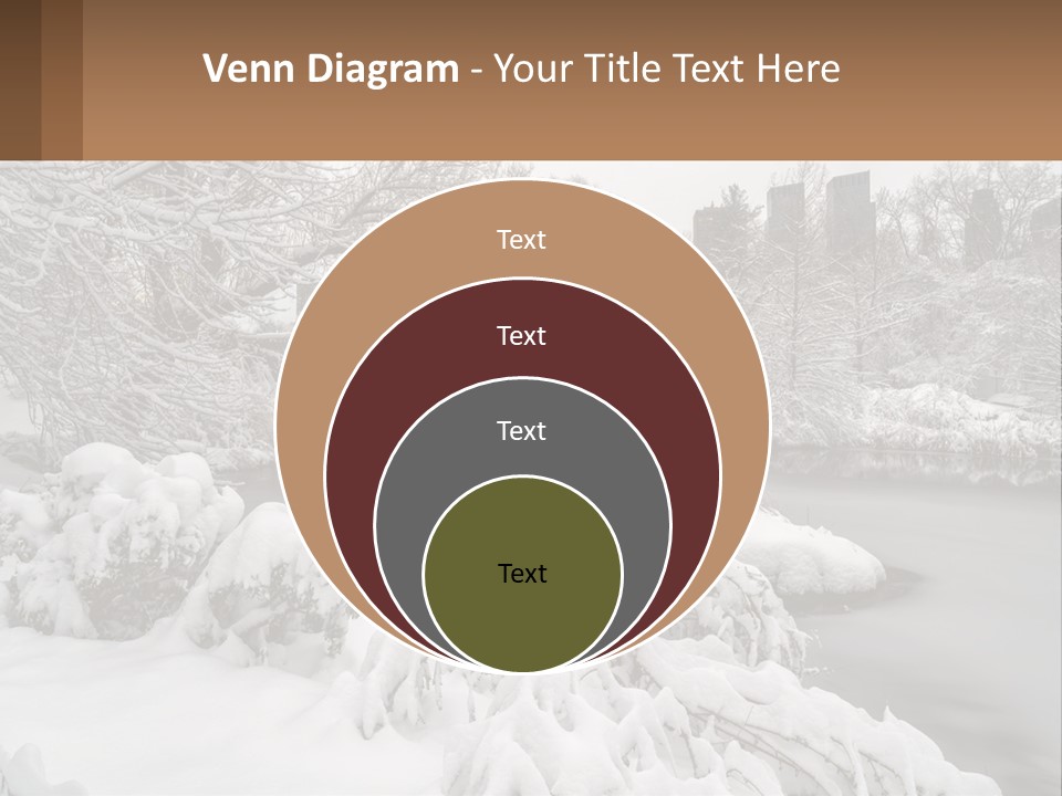 A Bridge Over A River With Snow On It PowerPoint Template