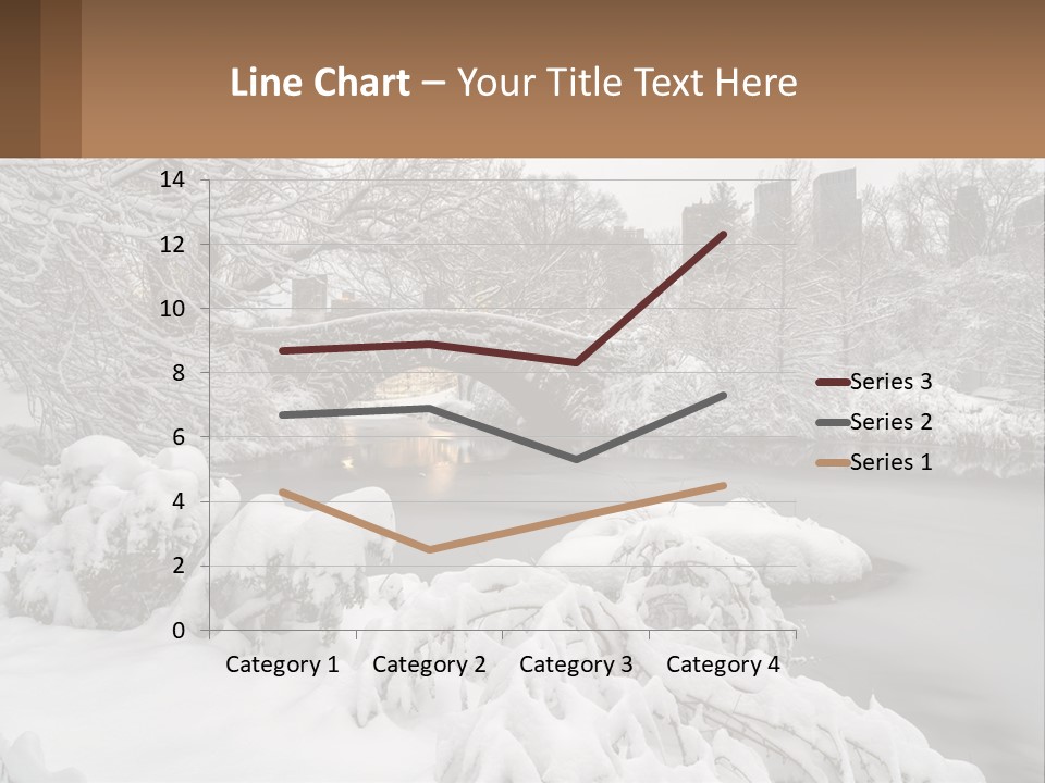 A Bridge Over A River With Snow On It PowerPoint Template