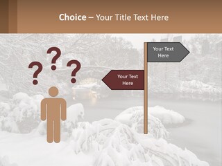 A Bridge Over A River With Snow On It PowerPoint Template