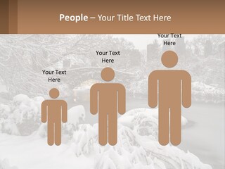 A Bridge Over A River With Snow On It PowerPoint Template