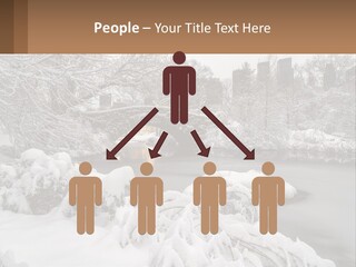 A Bridge Over A River With Snow On It PowerPoint Template